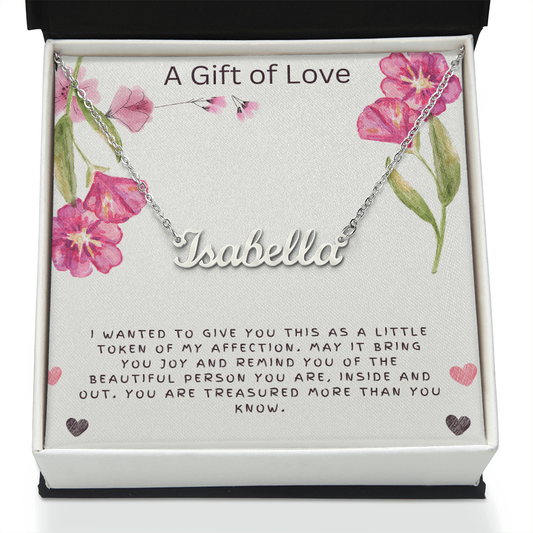 A Gift of Love - Custom Personalized Name Necklace