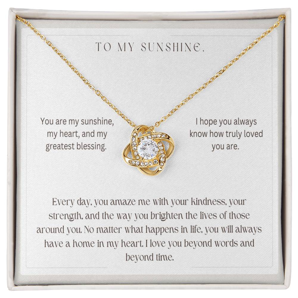 To My Sunshine - Love Knot Necklace