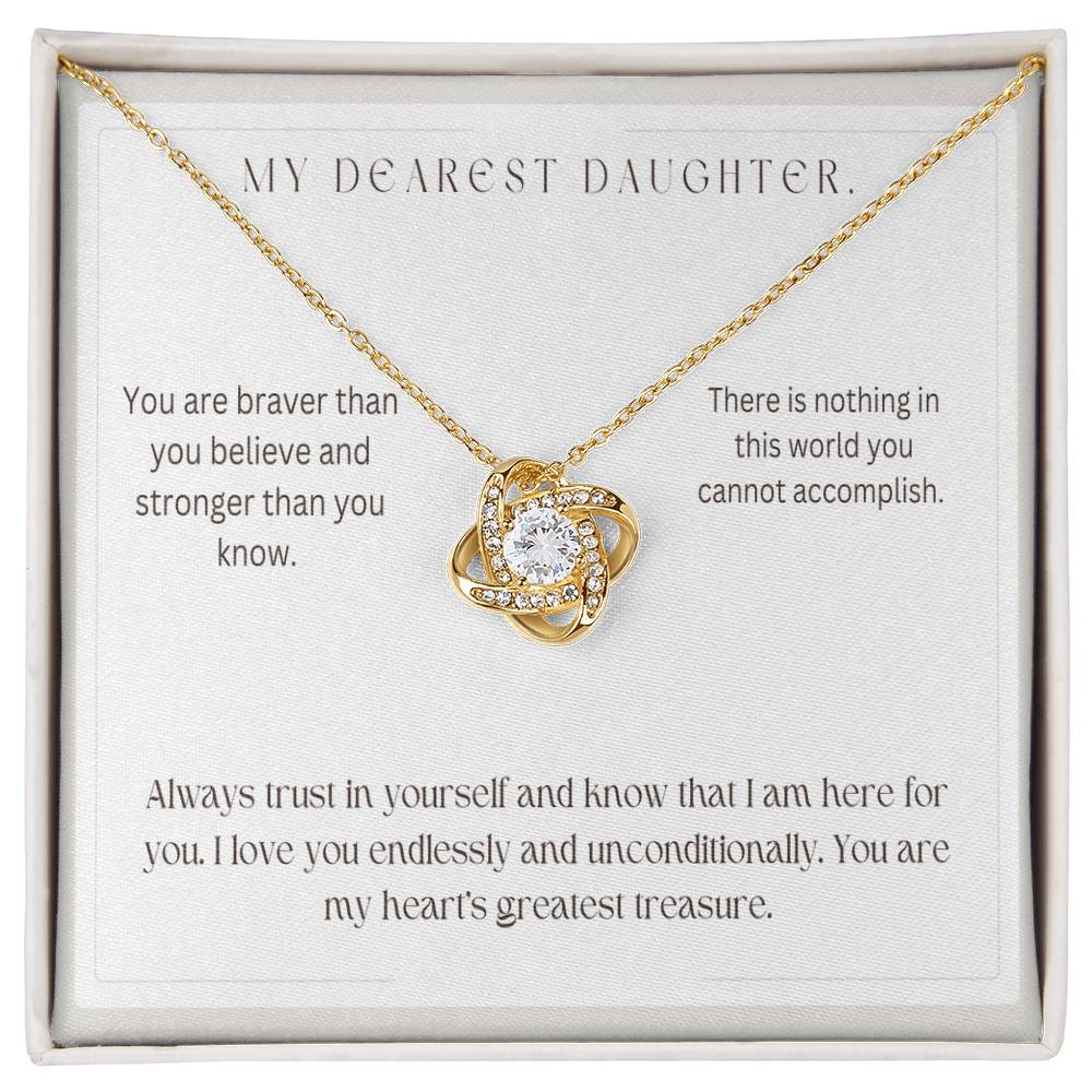 My Dearest Daughter - Love Knot Necklace