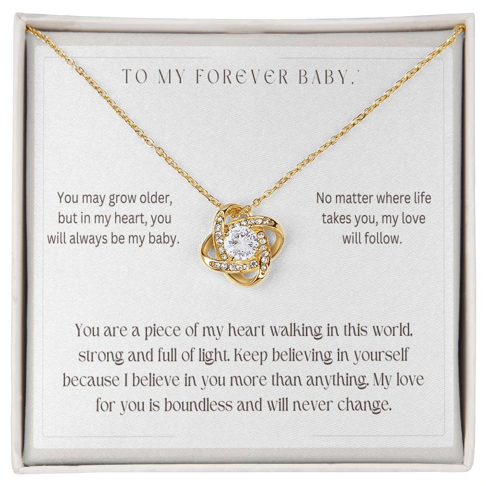 To My Forever Baby - Love Knot Necklace