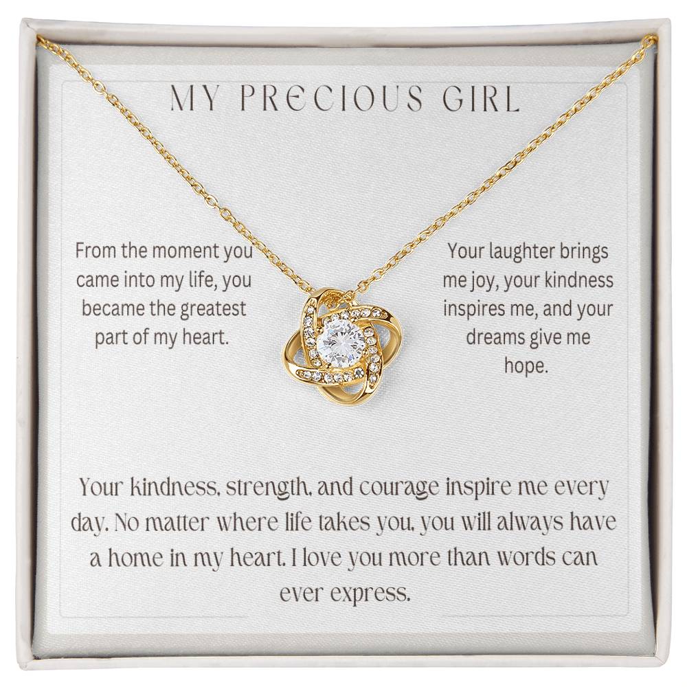 My Precious Girl -  Love Knot Necklace