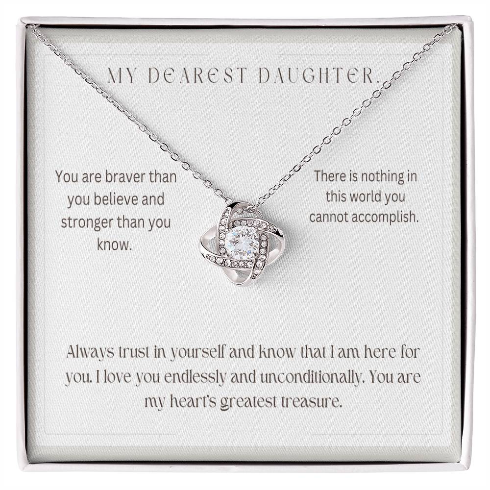 My Dearest Daughter - Love Knot Necklace