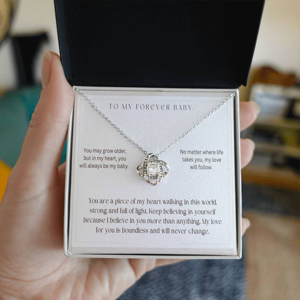 To My Forever Baby - Love Knot Necklace