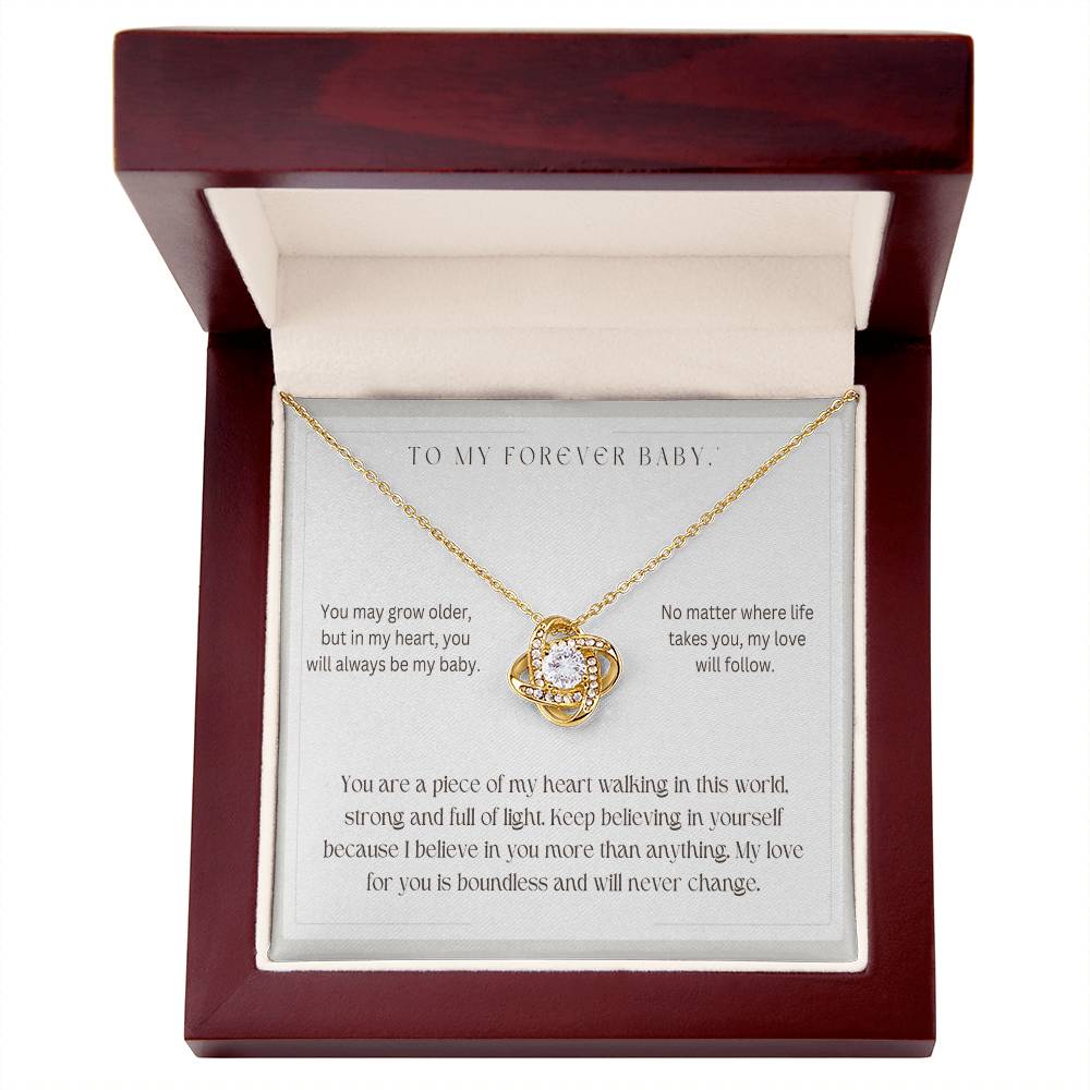 To My Forever Baby - Love Knot Necklace