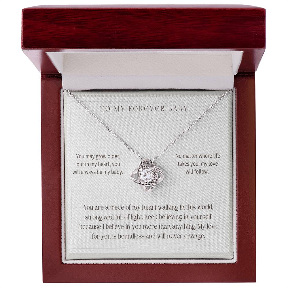 To My Forever Baby - Love Knot Necklace