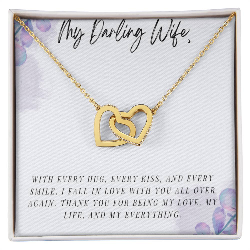 My Darling Wife -  Interlocking Hearts Necklace