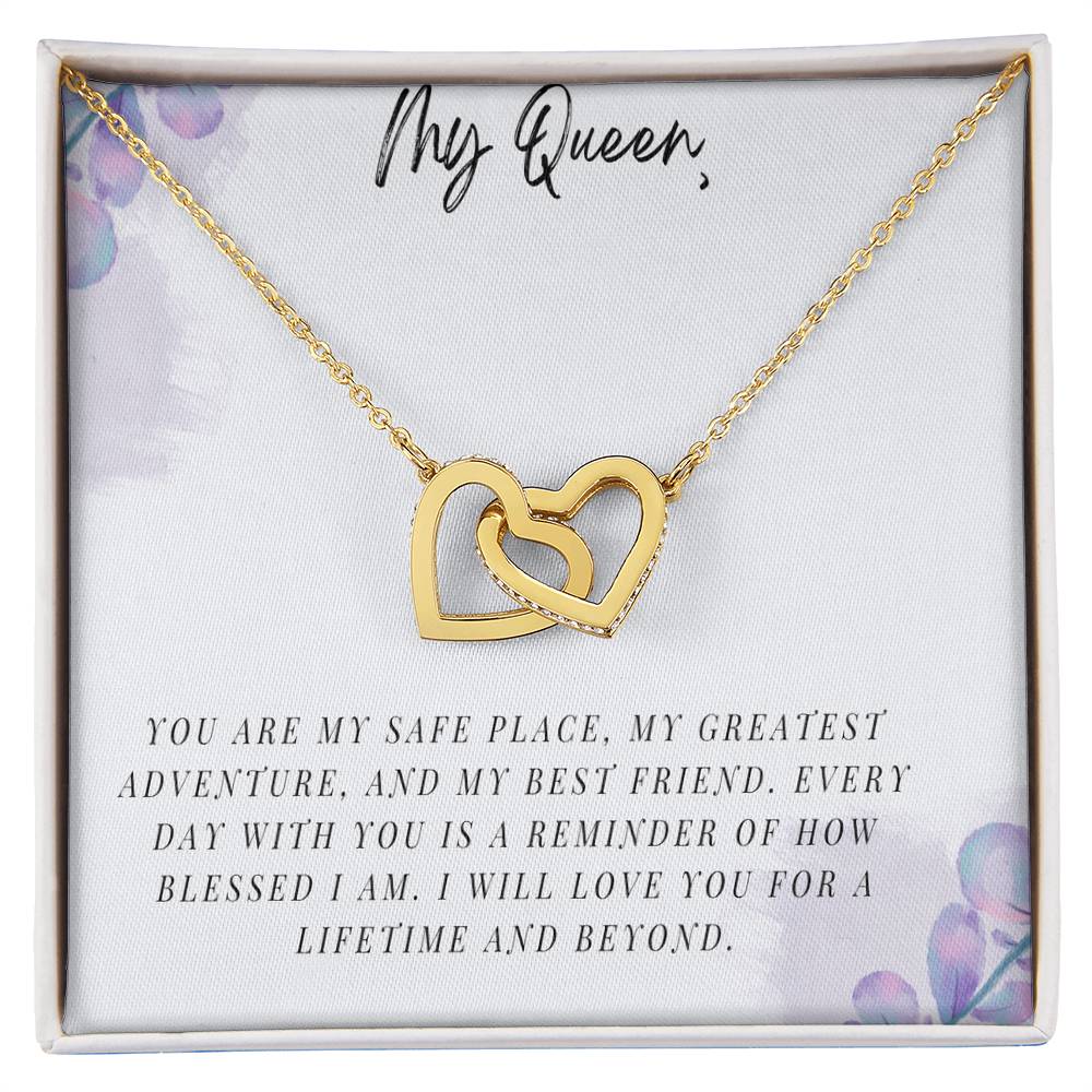 My Queen -  Interlocking Hearts Necklace