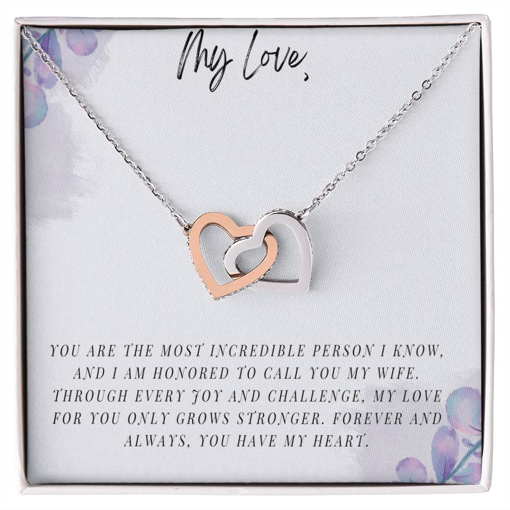 My Love - Interlocking Hearts Necklace