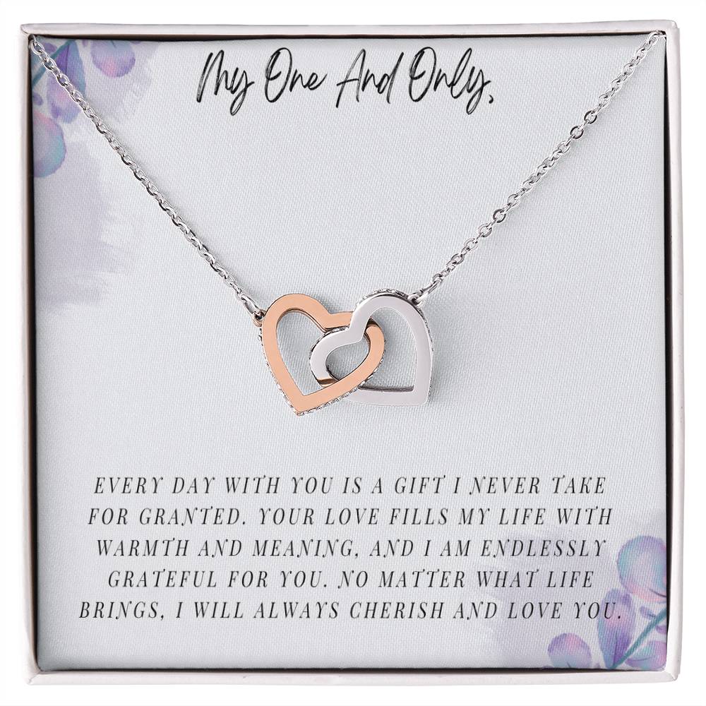 My One and Only -  Interlocking Hearts Necklace