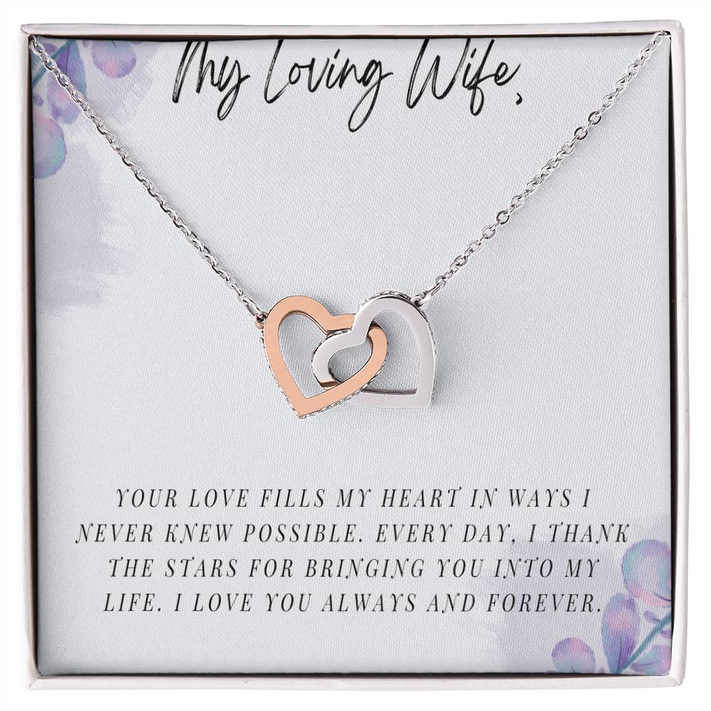 My Loving Wife - Interlocking Hearts Necklace