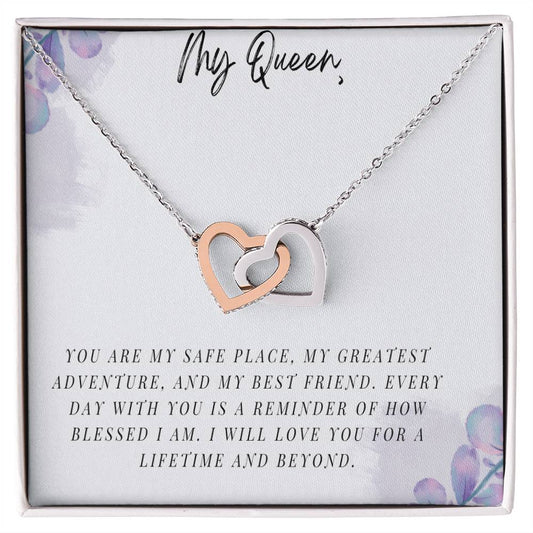 My Queen -  Interlocking Hearts Necklace