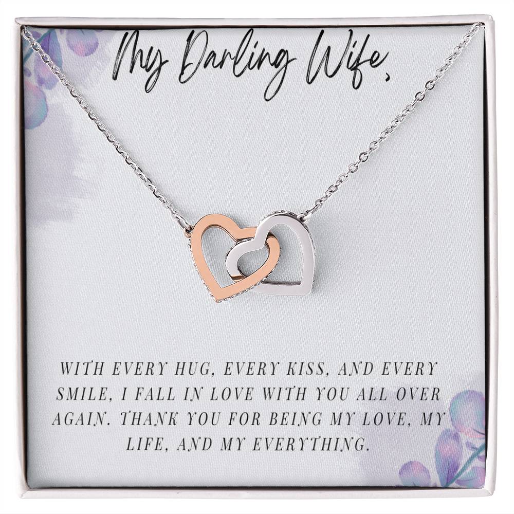 My Darling Wife -  Interlocking Hearts Necklace