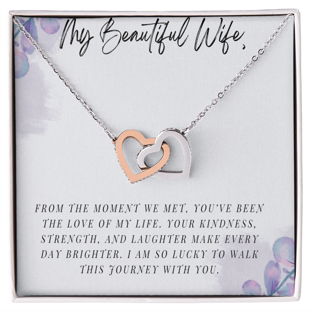 My Beautiful Wife - Interlocking Hearts Necklace