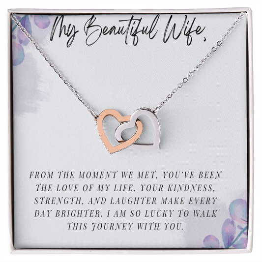 My Beautiful Wife - Interlocking Hearts Necklace