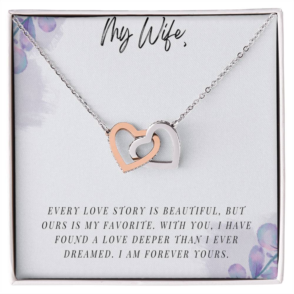 My Wife - Interlocking Hearts Necklace