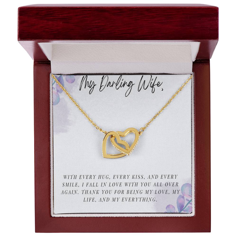 My Darling Wife -  Interlocking Hearts Necklace