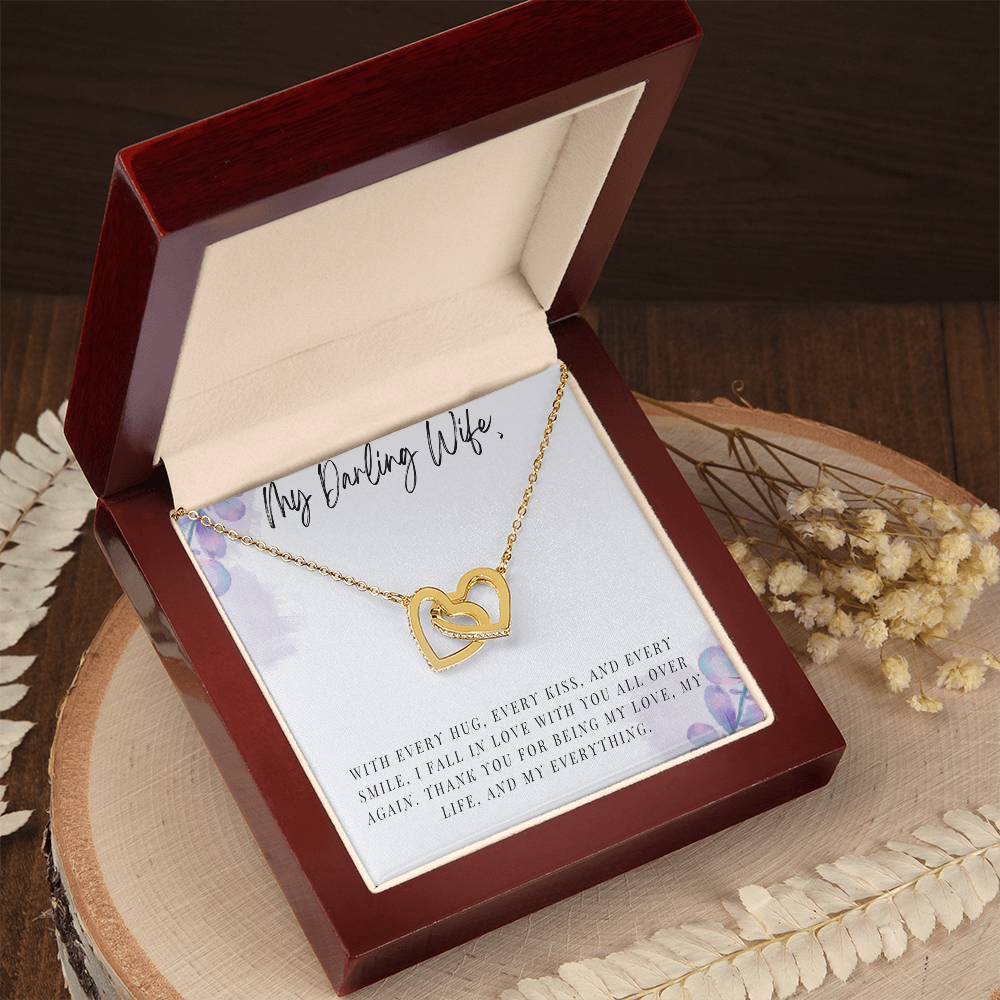 My Darling Wife -  Interlocking Hearts Necklace