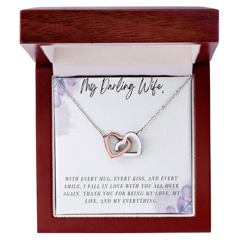 My Darling Wife -  Interlocking Hearts Necklace