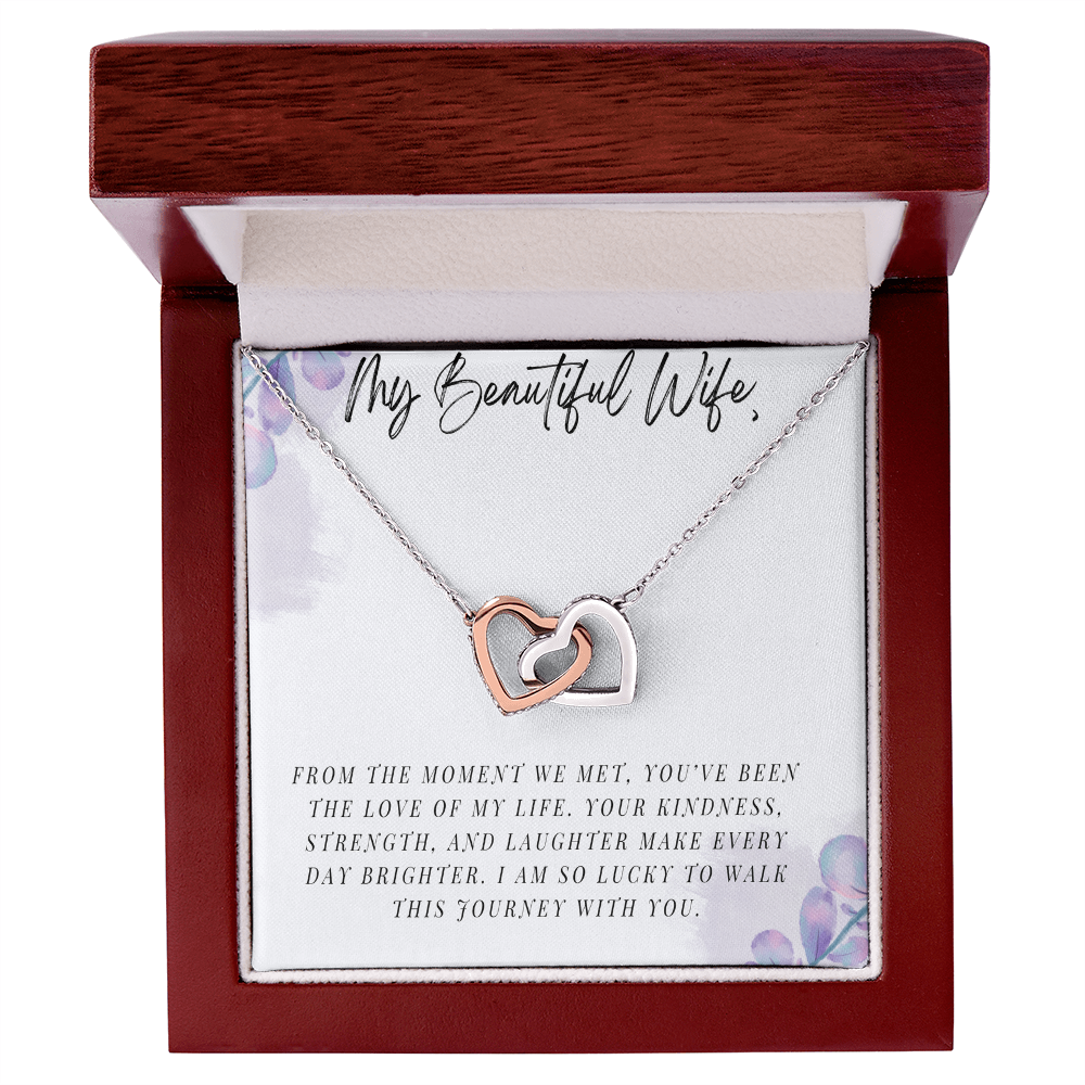 My Beautiful Wife - Interlocking Hearts Necklace